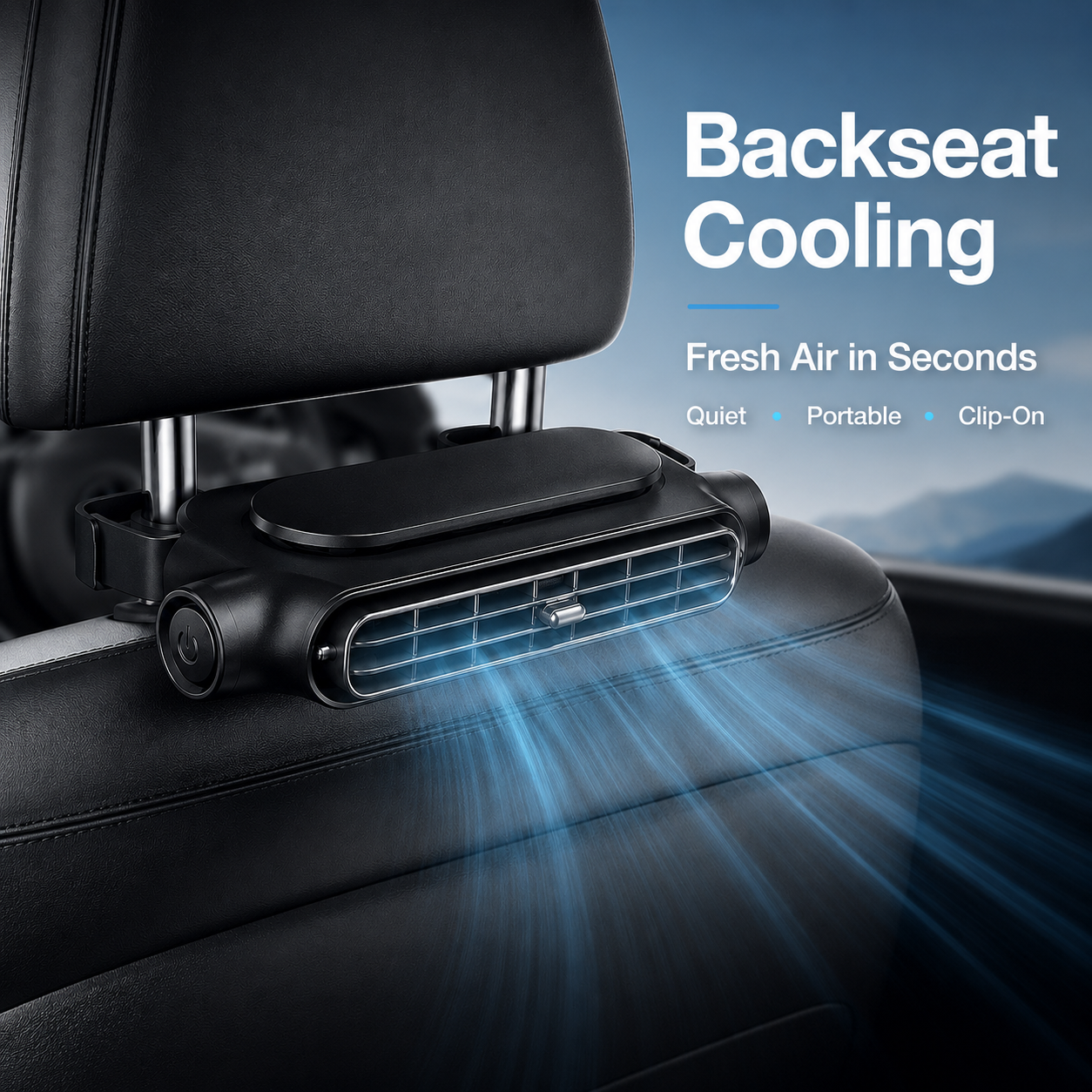☀️SUMMER SALE 50% OFF❄️💨 Rechargeable Clip On Car Seat Fan with LED Display