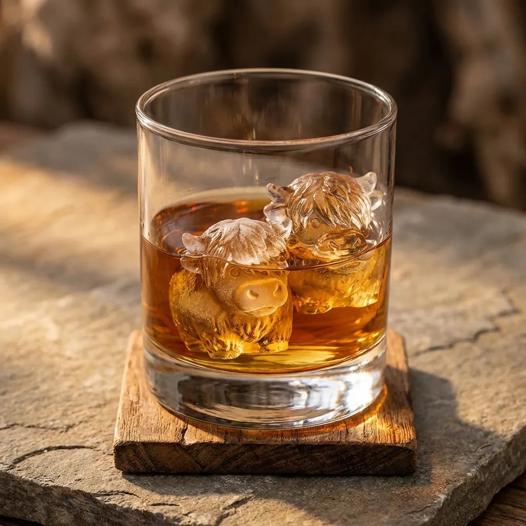 Mini Highland Cow 3D Ice Cube Mold for Drinks & Parties