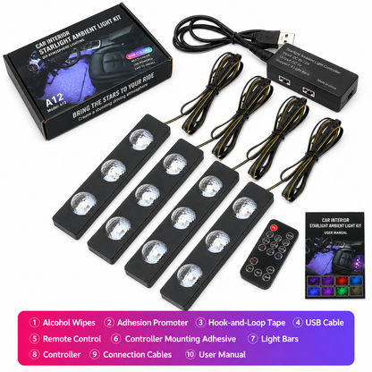 RGB Car Footwell Star Light - Create a Starry Atmosphere Inside Your Car ✨🚗