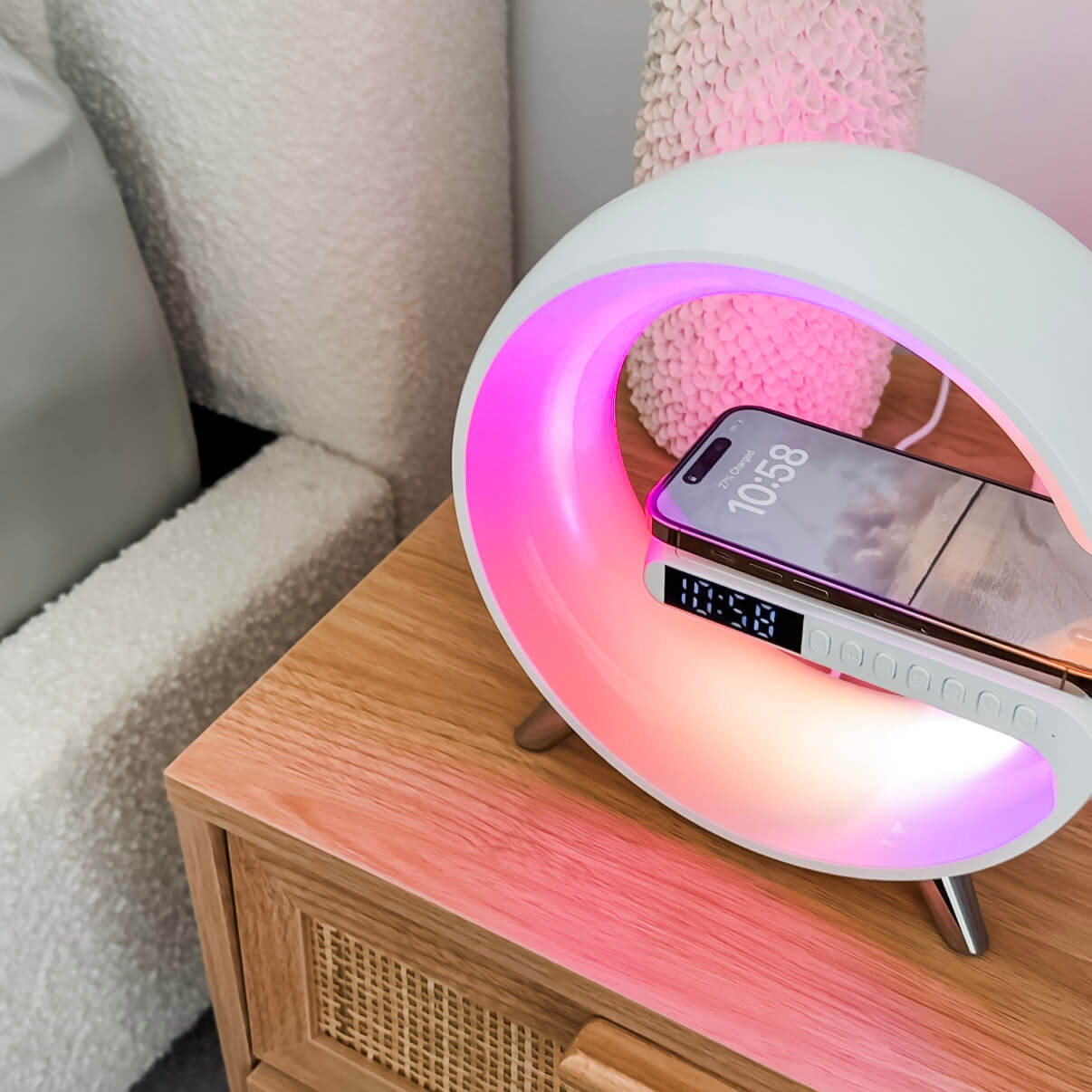 Smart LED Wireless Charging Alarm Clock