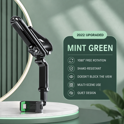Long Arm 360 Rotating Car Phone Mount with Secure Clamp