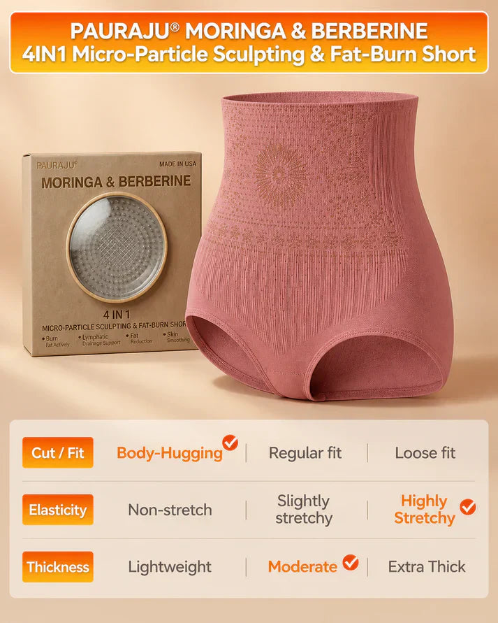 4-in-1 Moringa Berberine Micro-Particle Sculpting & Fat-Burn Shorts