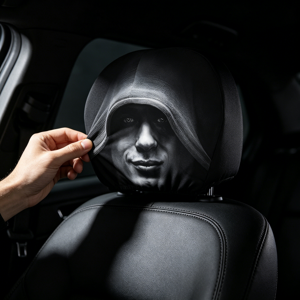 Funny Cartoon Car Headrest Covers-2PCS Universal Fit