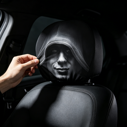 Funny Cartoon Car Headrest Covers-2PCS Universal Fit