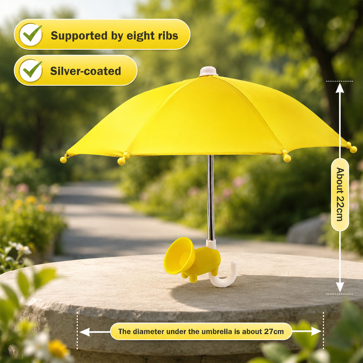 Universal Phone Umbrella Sun Shade Stand with Suction Cup