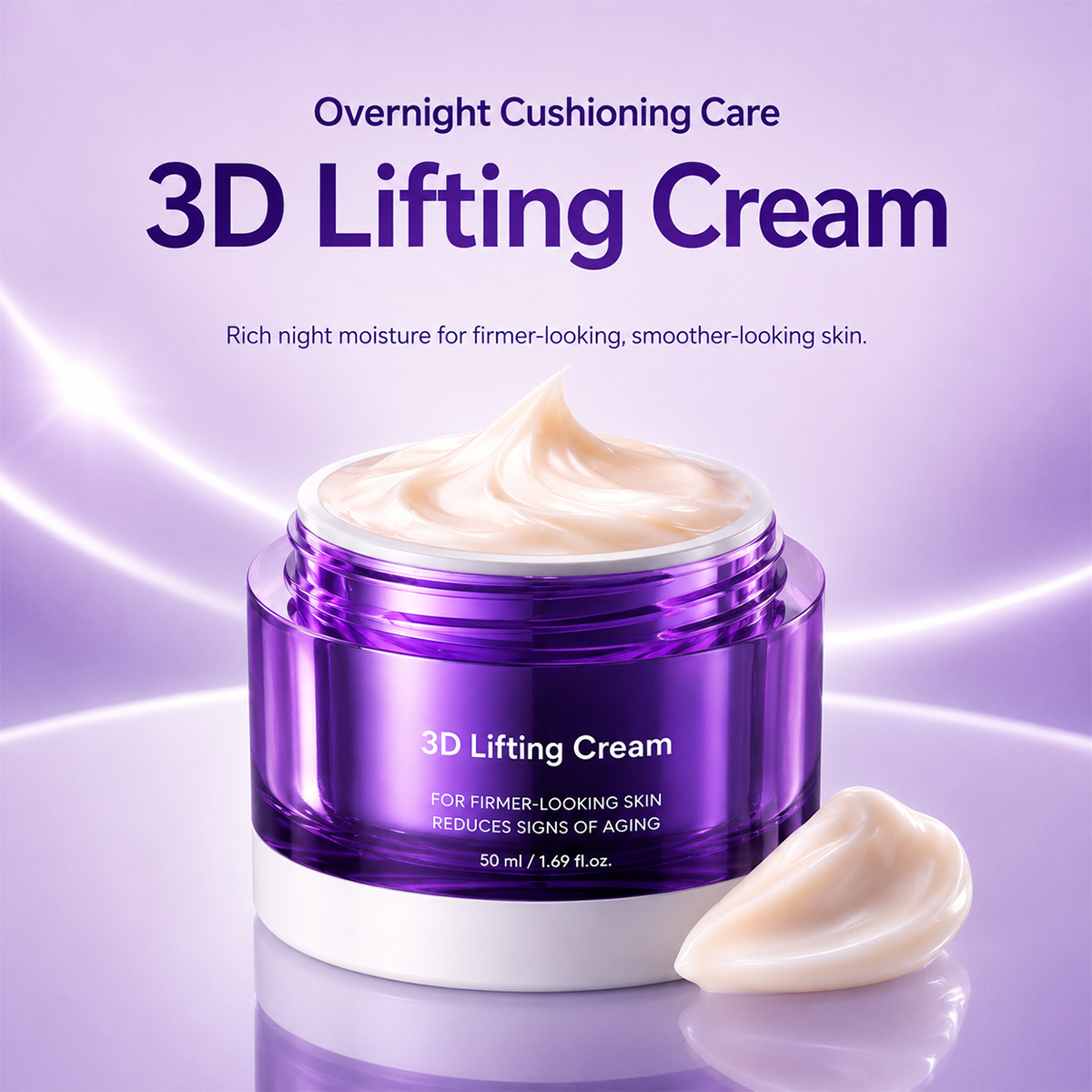 3D Lifting Korean Night Cream for Firming Facial Care