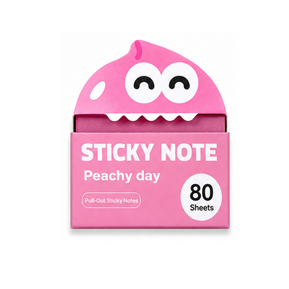 Reusable Transparent Pull-Out Sticky Notes with Strong Adhesion – 80 Sheets
