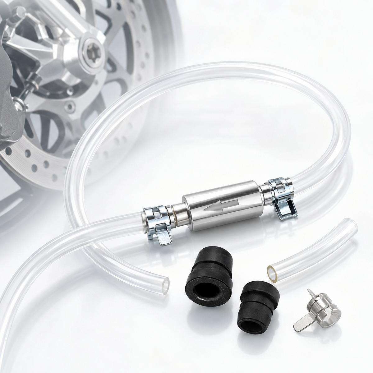 Car Brake Bleeder Hose Kit with One-Way Check Valve