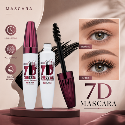 7D Waterproof Mascara 24H Long Lasting Volume & Curl
