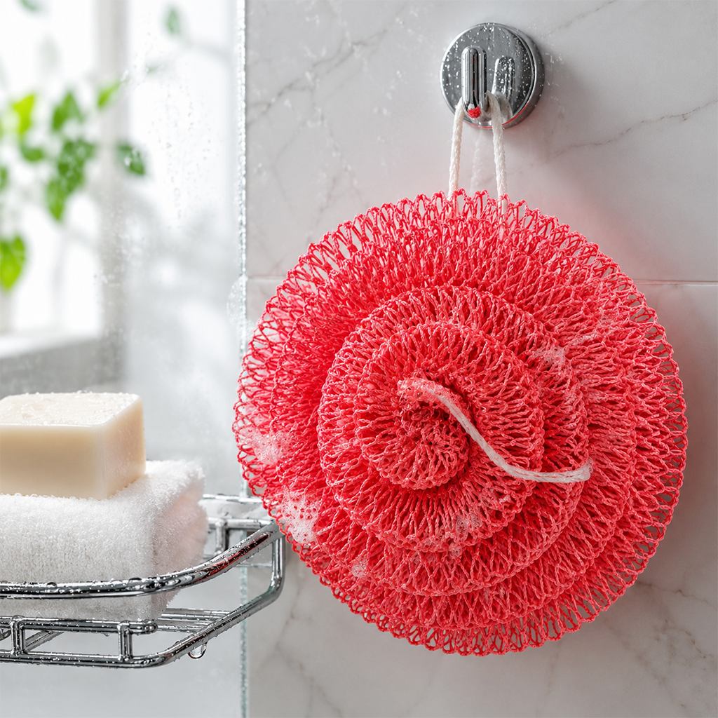 Authentic African Exfoliating Bath Net Sponge for Smooth Skin