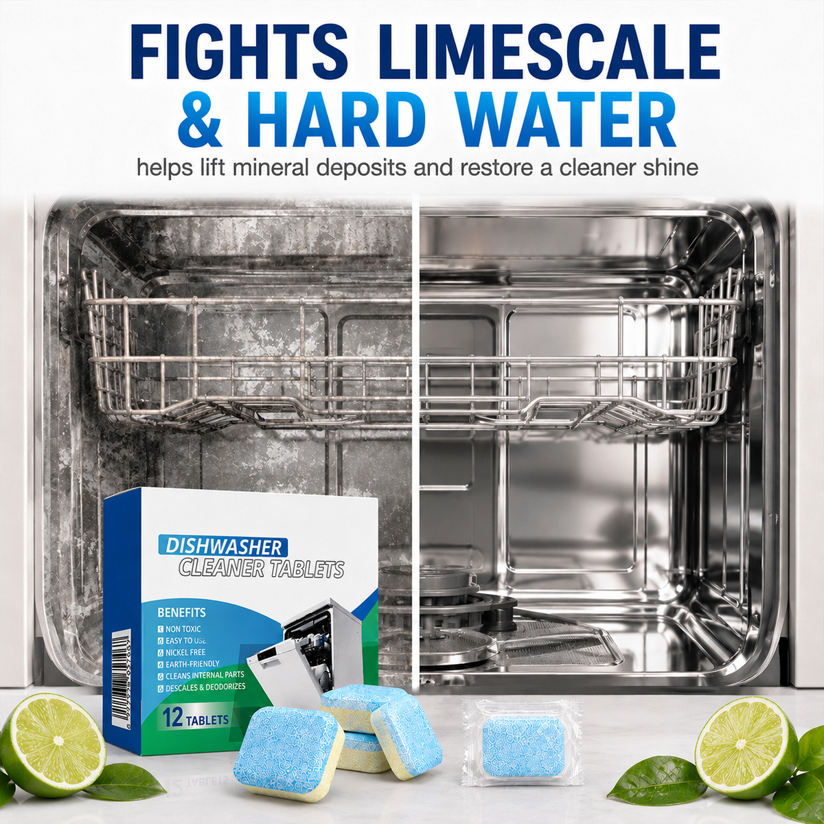 Dishwasher Cleaner Tablets – 12 Pack Deep Clean