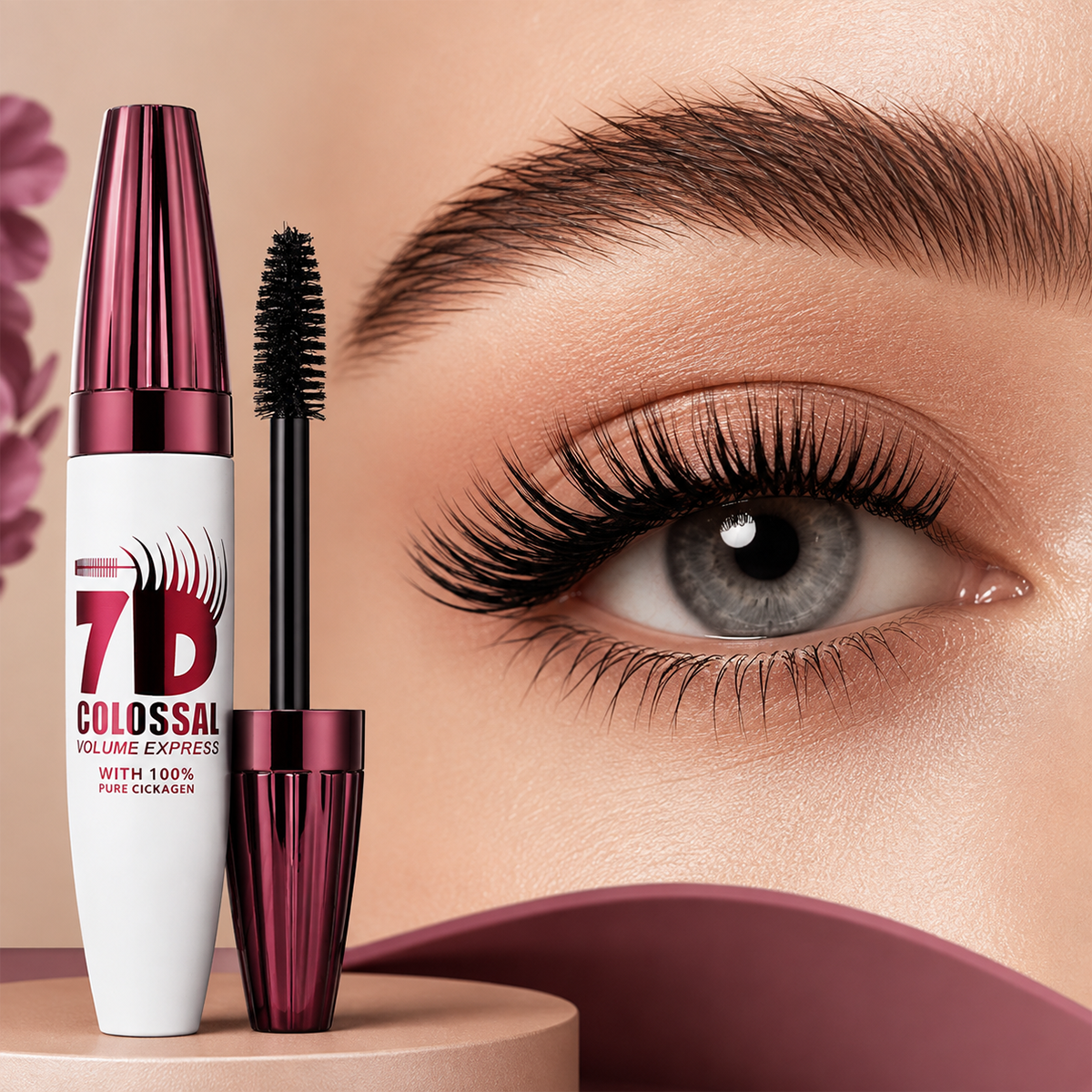 7D Waterproof Mascara 24H Long Lasting Volume & Curl