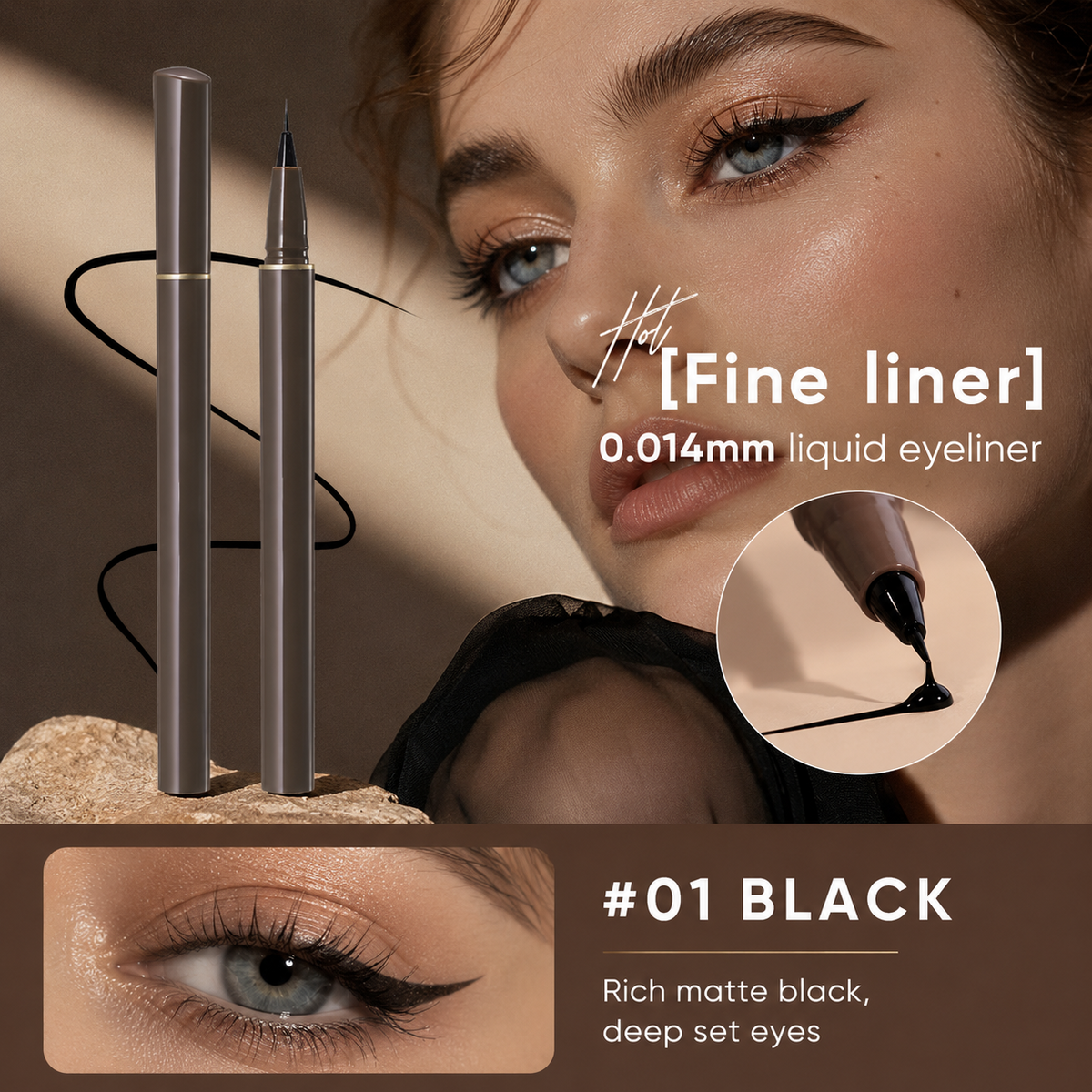 Ultra Fine Waterproof Liquid Eyeliner Pen