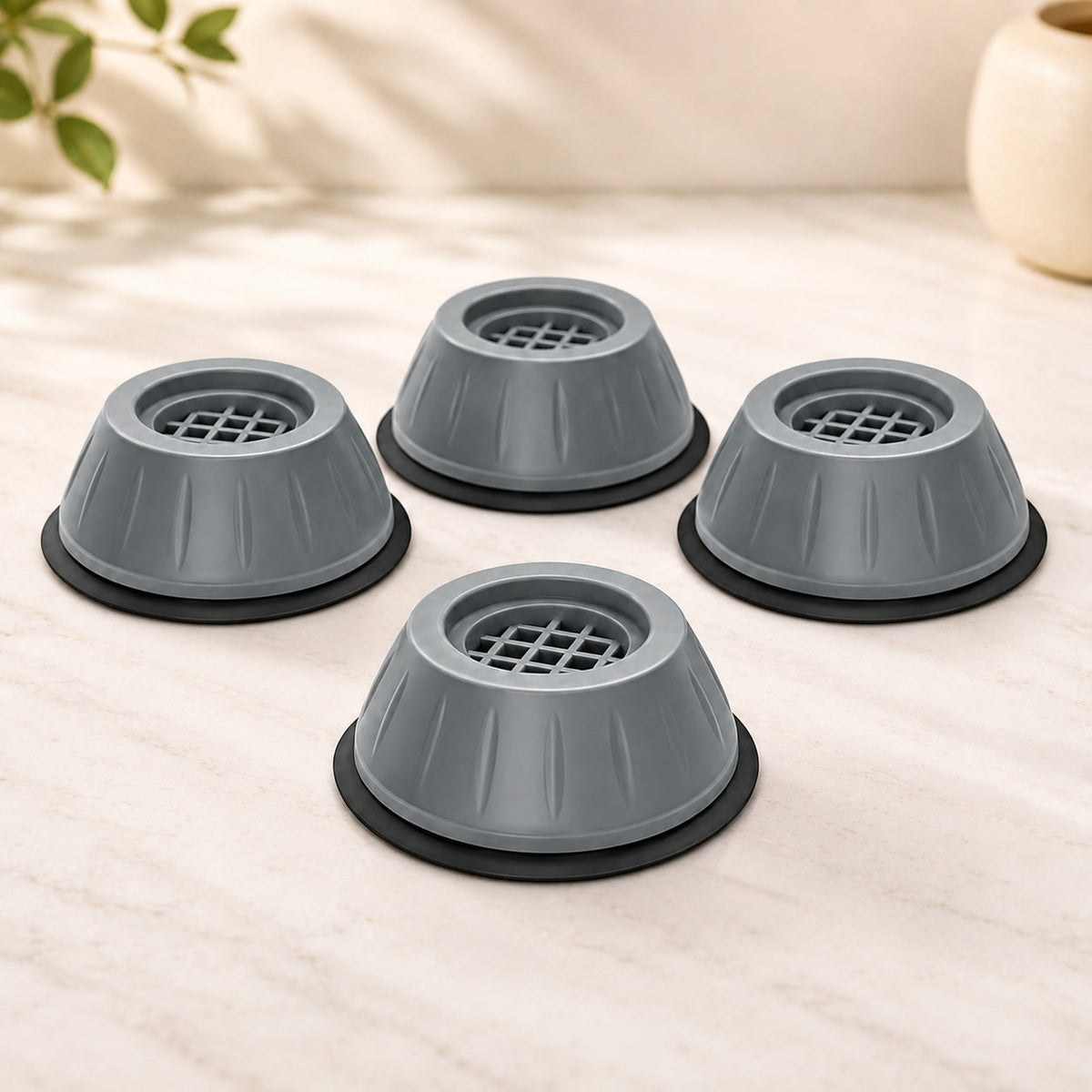 4 Piece Shock Absorbing Pads for Washing Machine Dryer and Refrigerator