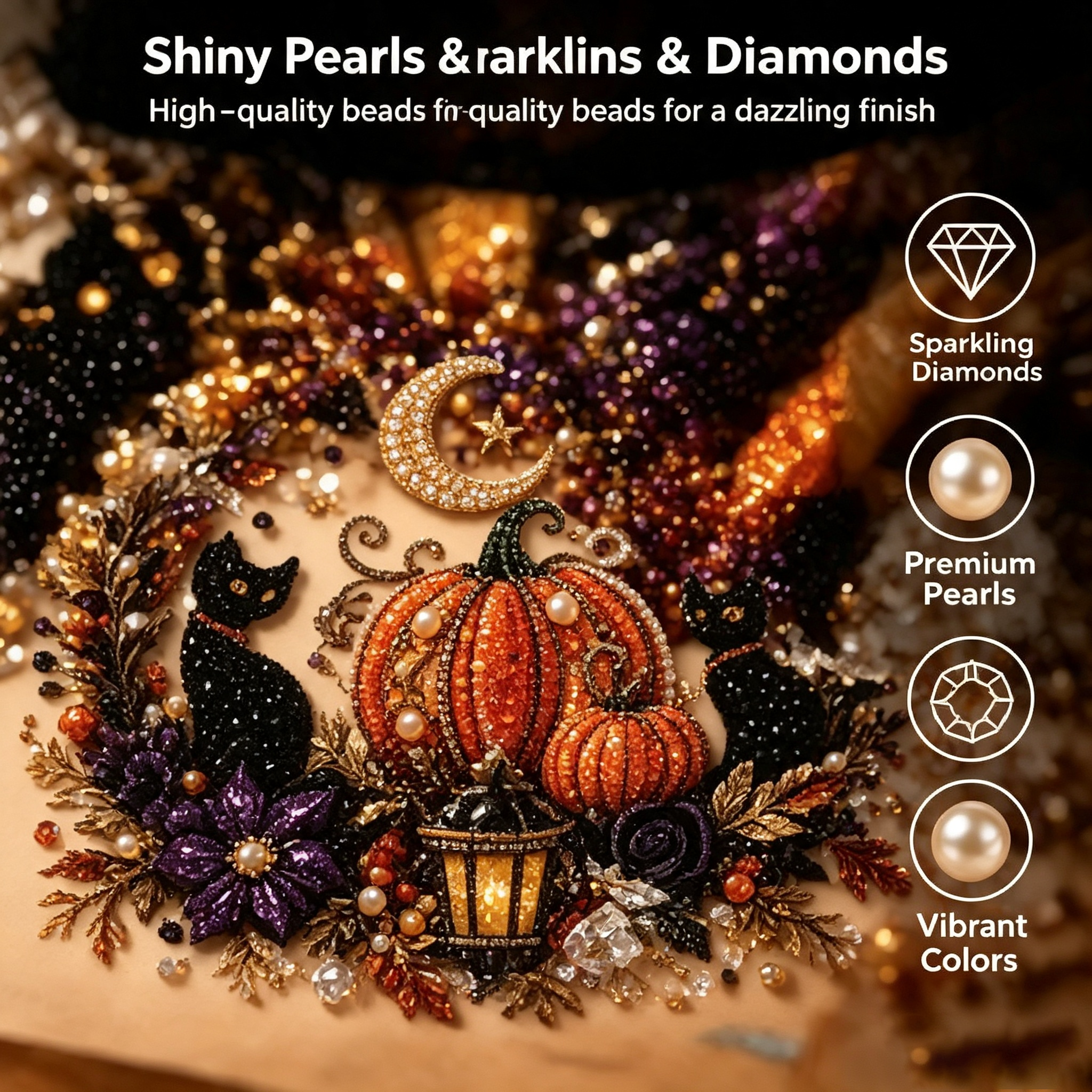 🎃 Halloween Pearl Art Kit™ | Premium DIY Crystal Bead Decoration