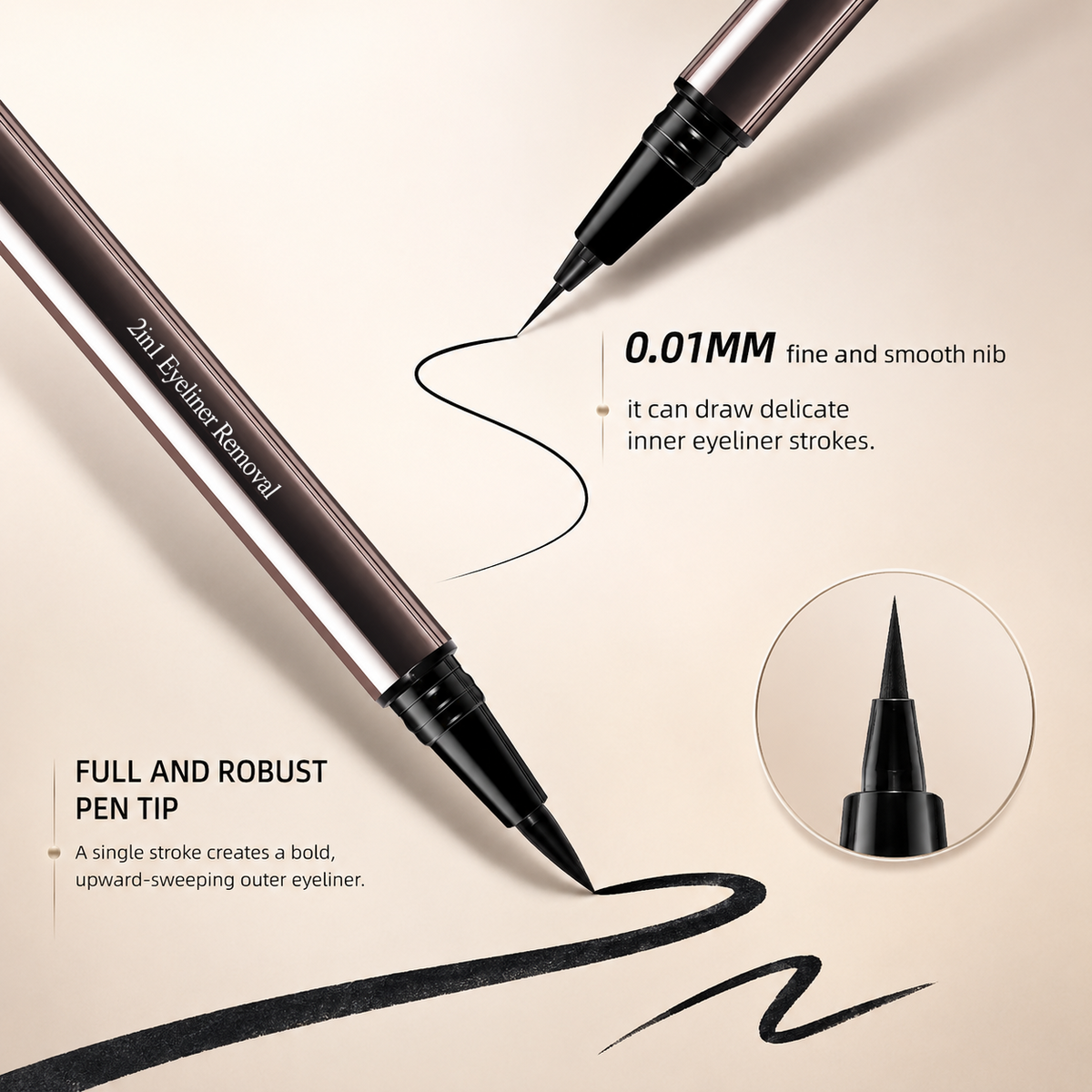 Dual-Ended 24H Waterproof Eyeliner