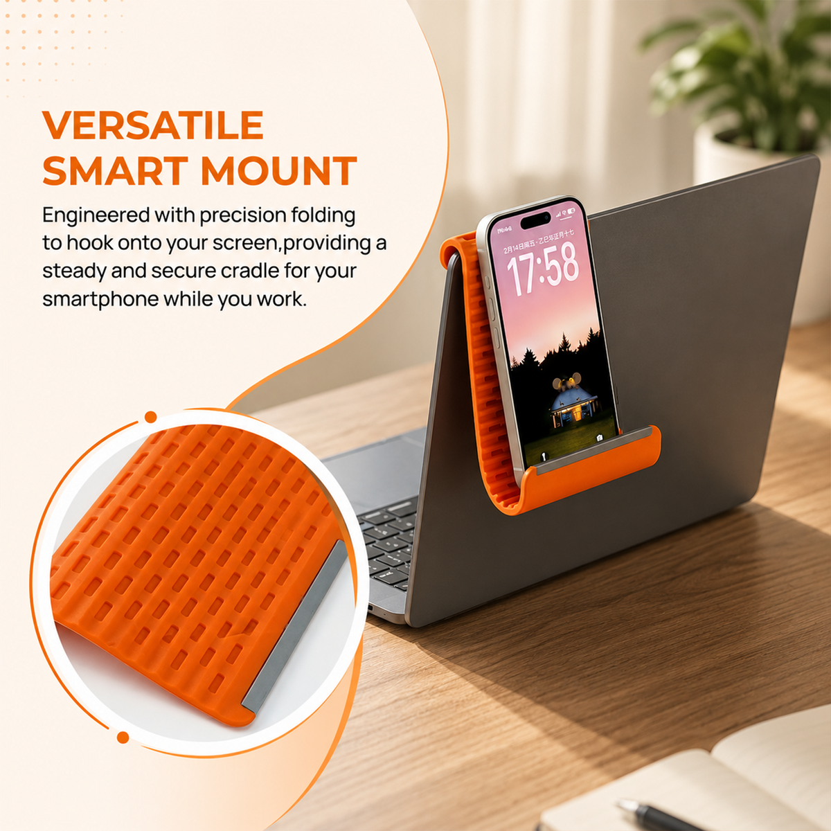 Flexible Silicone Aluminum Phone Holder Stand
