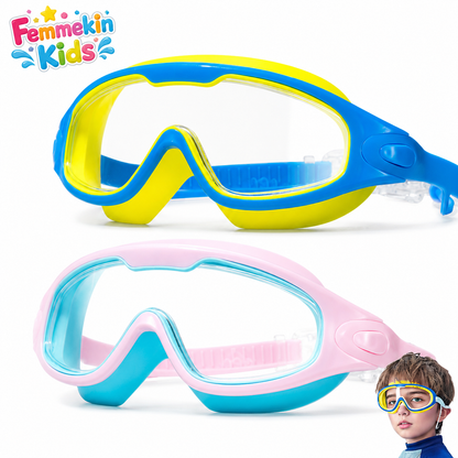 Femmekin Kids Swim Goggles 2 Pack - UV Protection & Anti-Fog