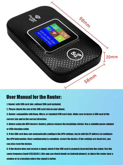 Lifetime Free Unlimited High-Speed Wi-Fi-5G High-Speed Portable WiFi