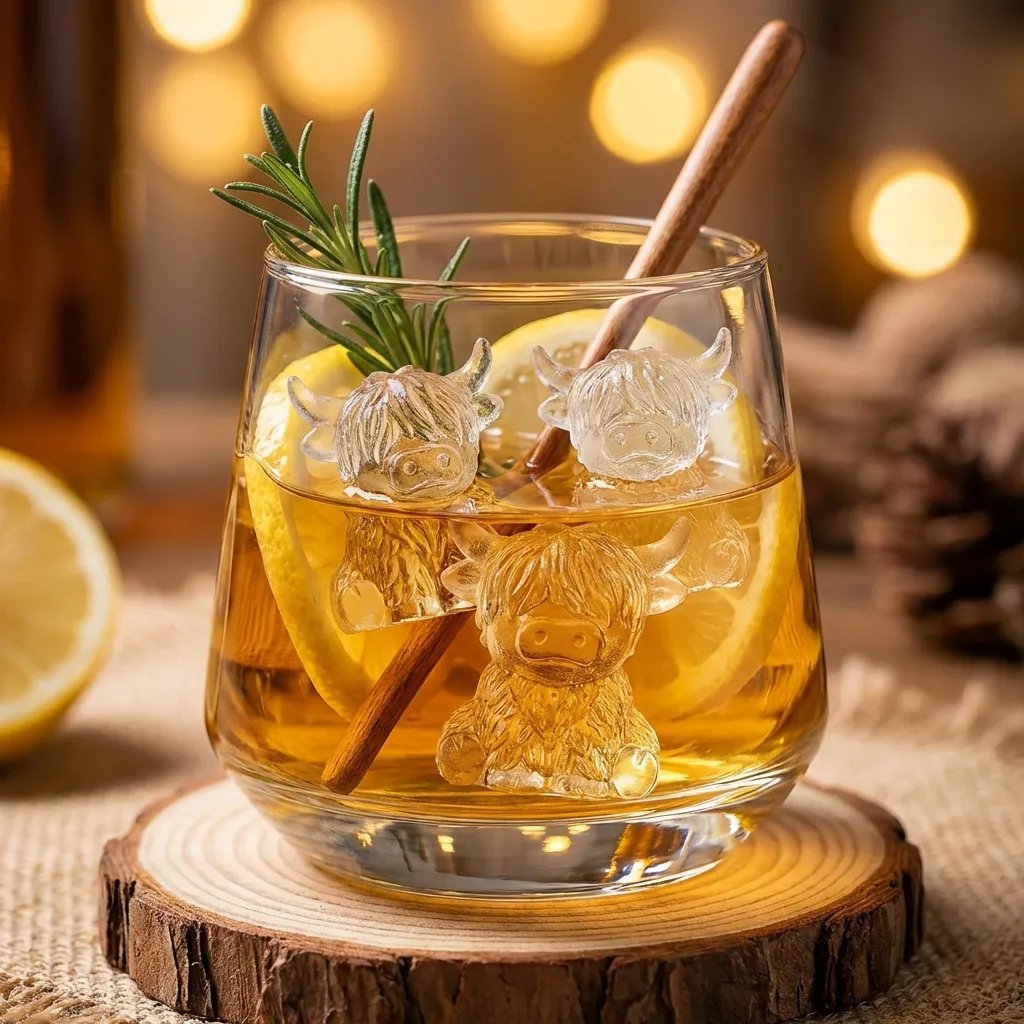 Mini Highland Cow 3D Ice Cube Mold for Drinks & Parties