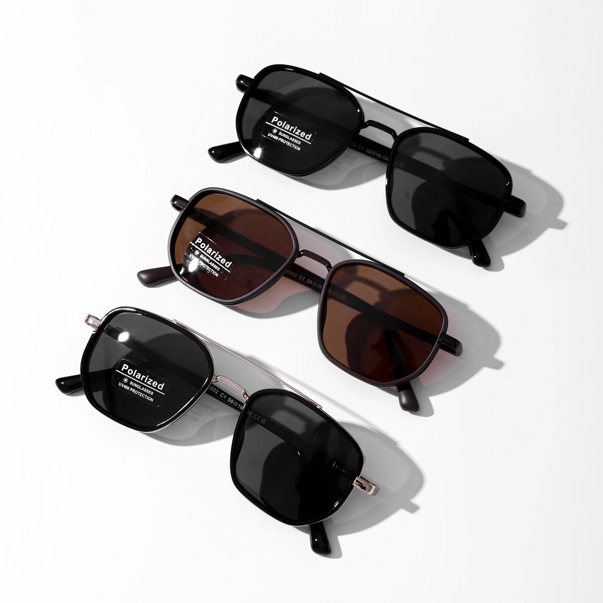 Retro Double Bridge Sunglasses Lightweight UV Protection Travel Style Gift Unisex