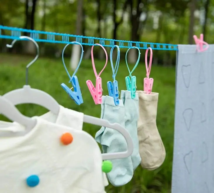 3-Pack Adjustable Windproof Clothesline for Indoor & Outdoor Drying (5 m/197 in)