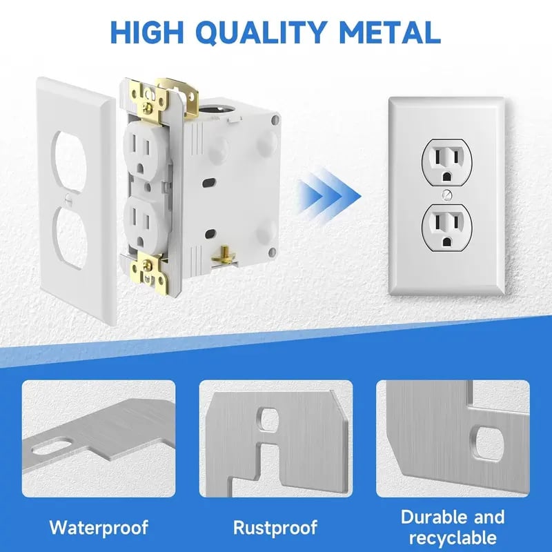 Metal Wall Plate Outlet Spacers | Electrical Device Leveling Shims