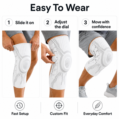 Breathable Compression Knee Brace with Side Stabilizers and Shock Absorption Pad