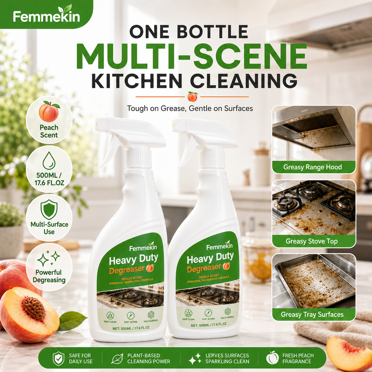 🏆Femmekin Heavy Duty Kitchen Degreaser Spray