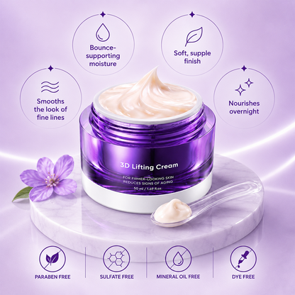 3D Lifting Korean Night Cream for Firming Facial Care