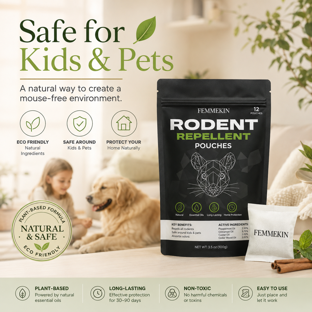 FEMMEKIN Rodent Repellent Pouches