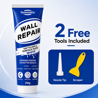 🏠🔧 Waterproof Wall Repair Paste – Fills cracks & chips fast, creates smooth white finish