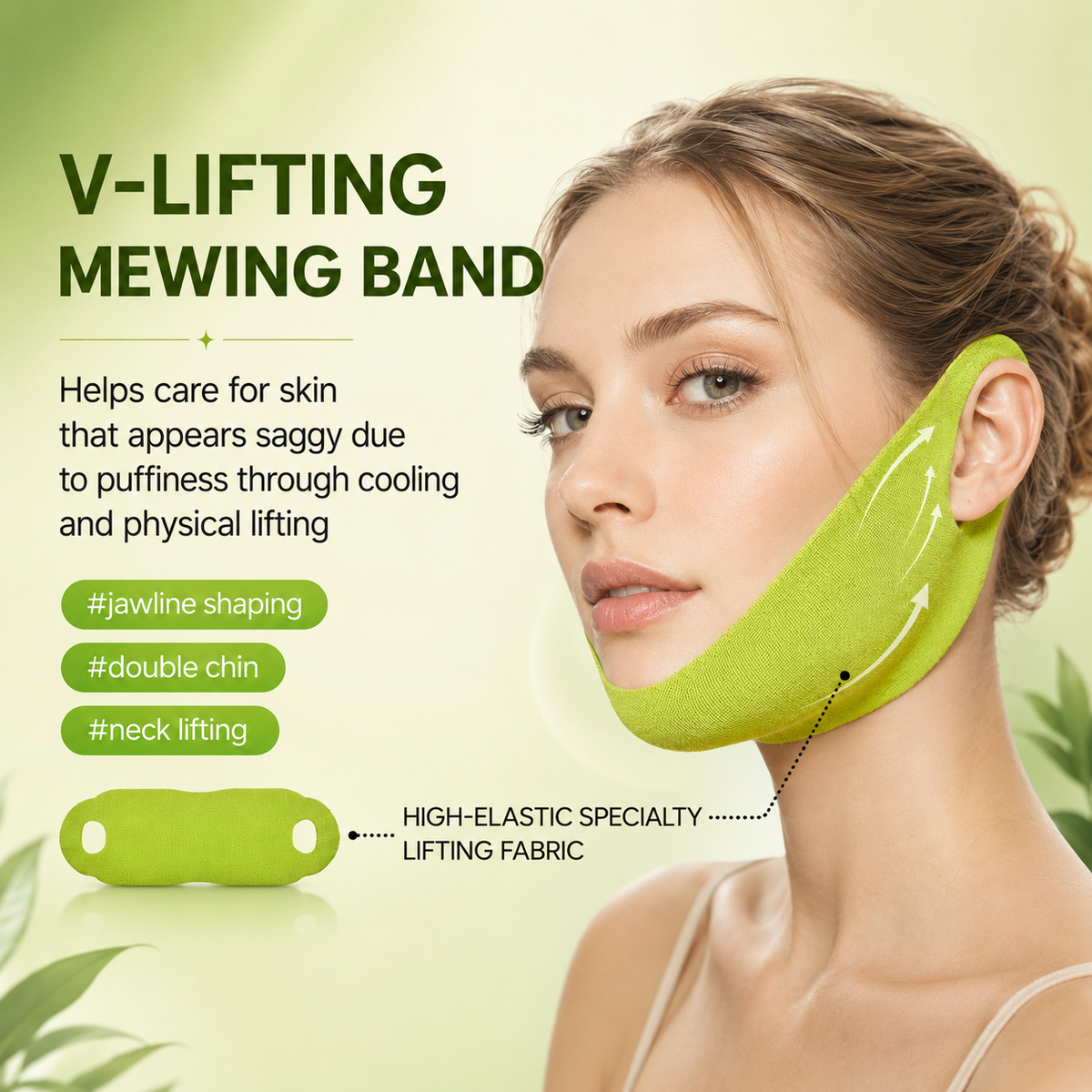 Cooling V Lifting Face Band for Jawline Support– 4 Pack