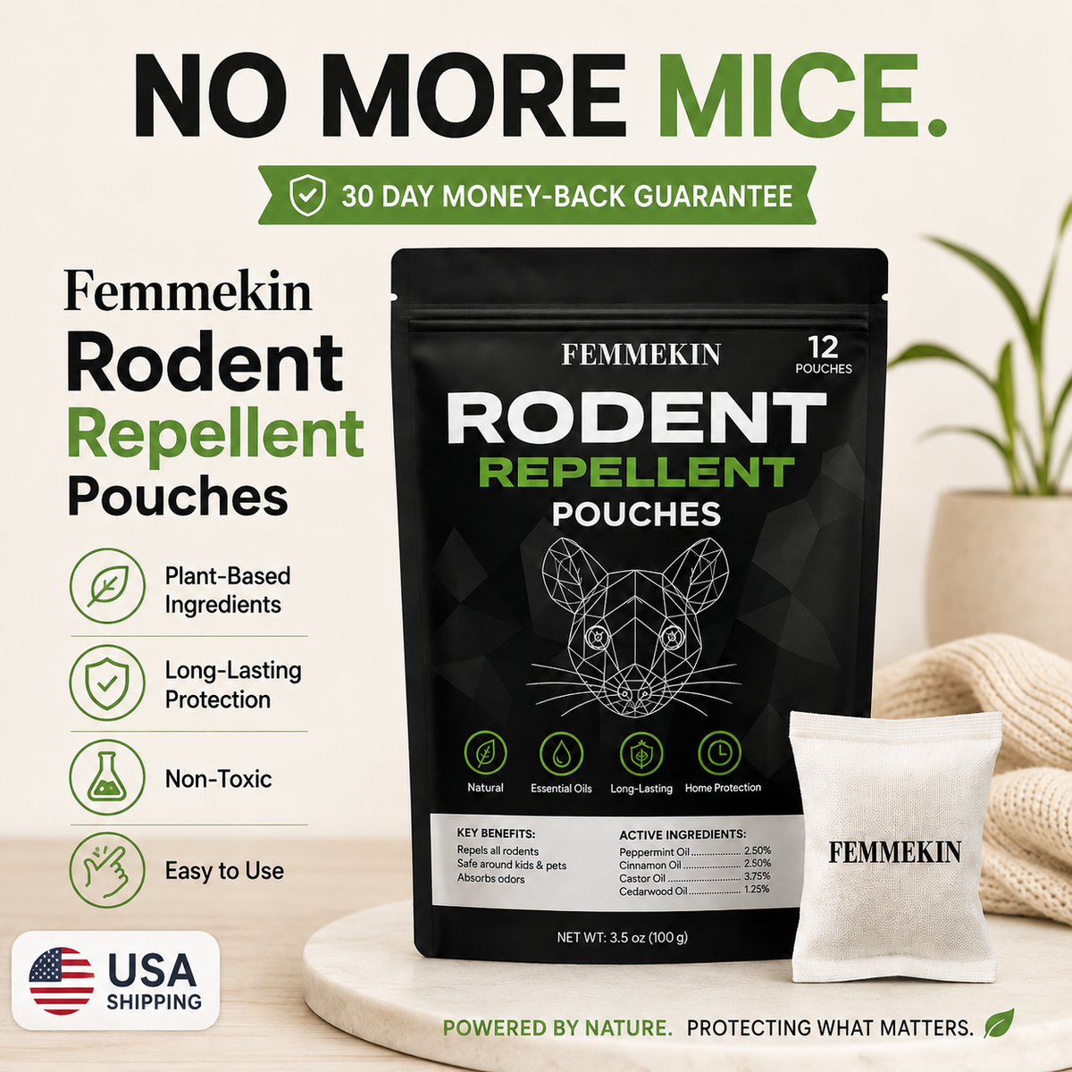 FEMMEKIN Rodent Repellent Pouches