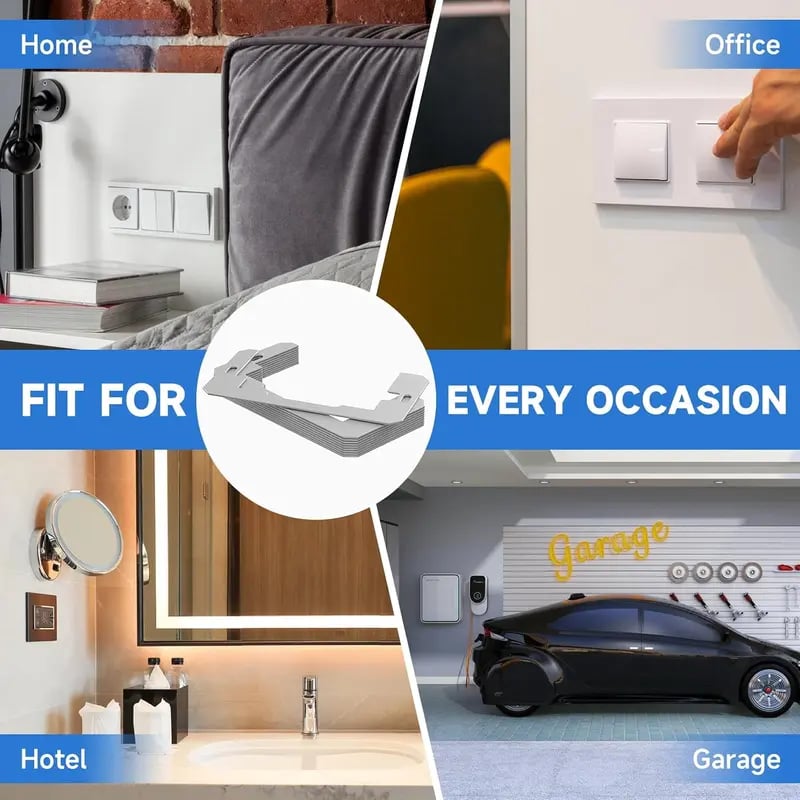 Metal Wall Plate Outlet Spacers | Electrical Device Leveling Shims