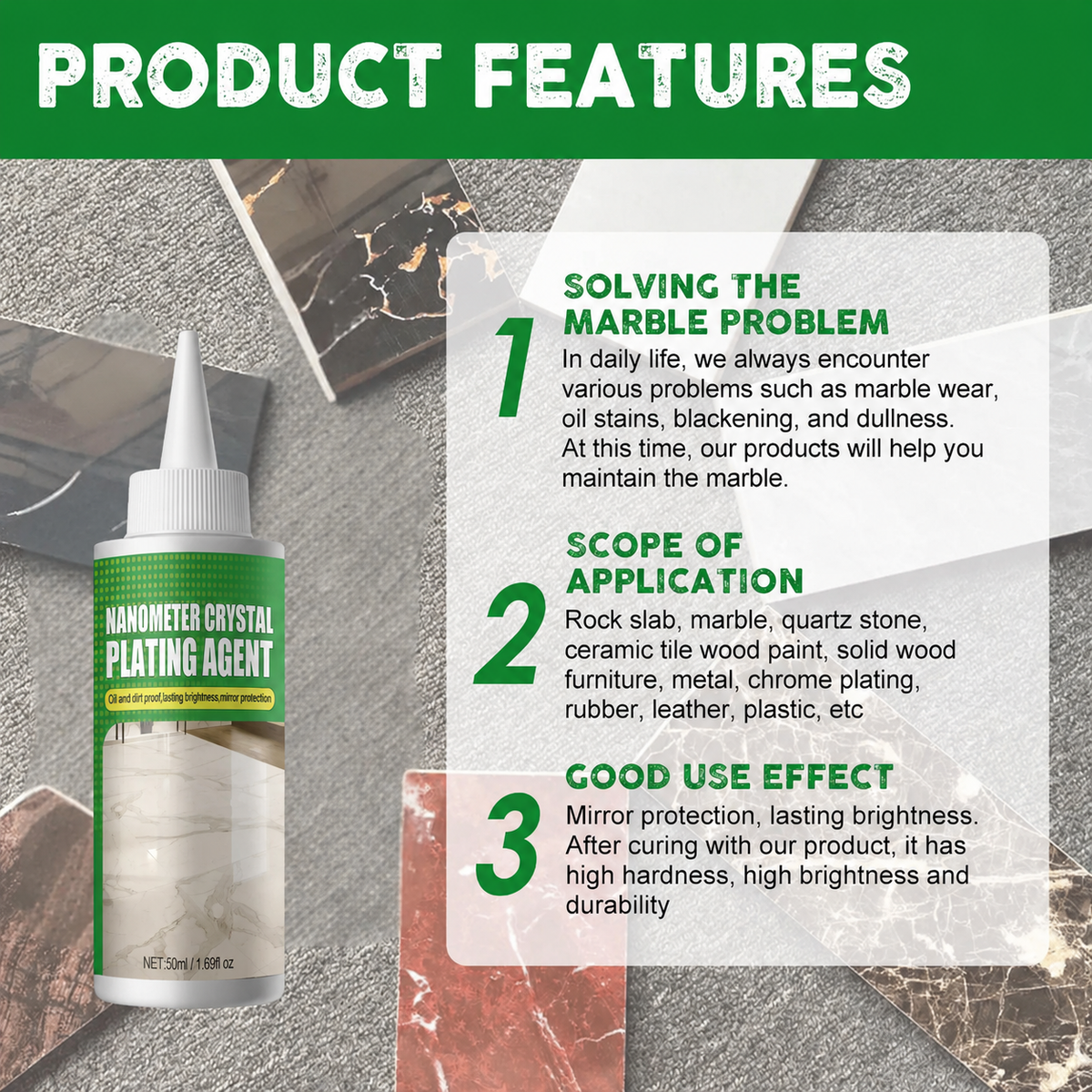 Nano Crystal Coating Agent for Tile & Furniture