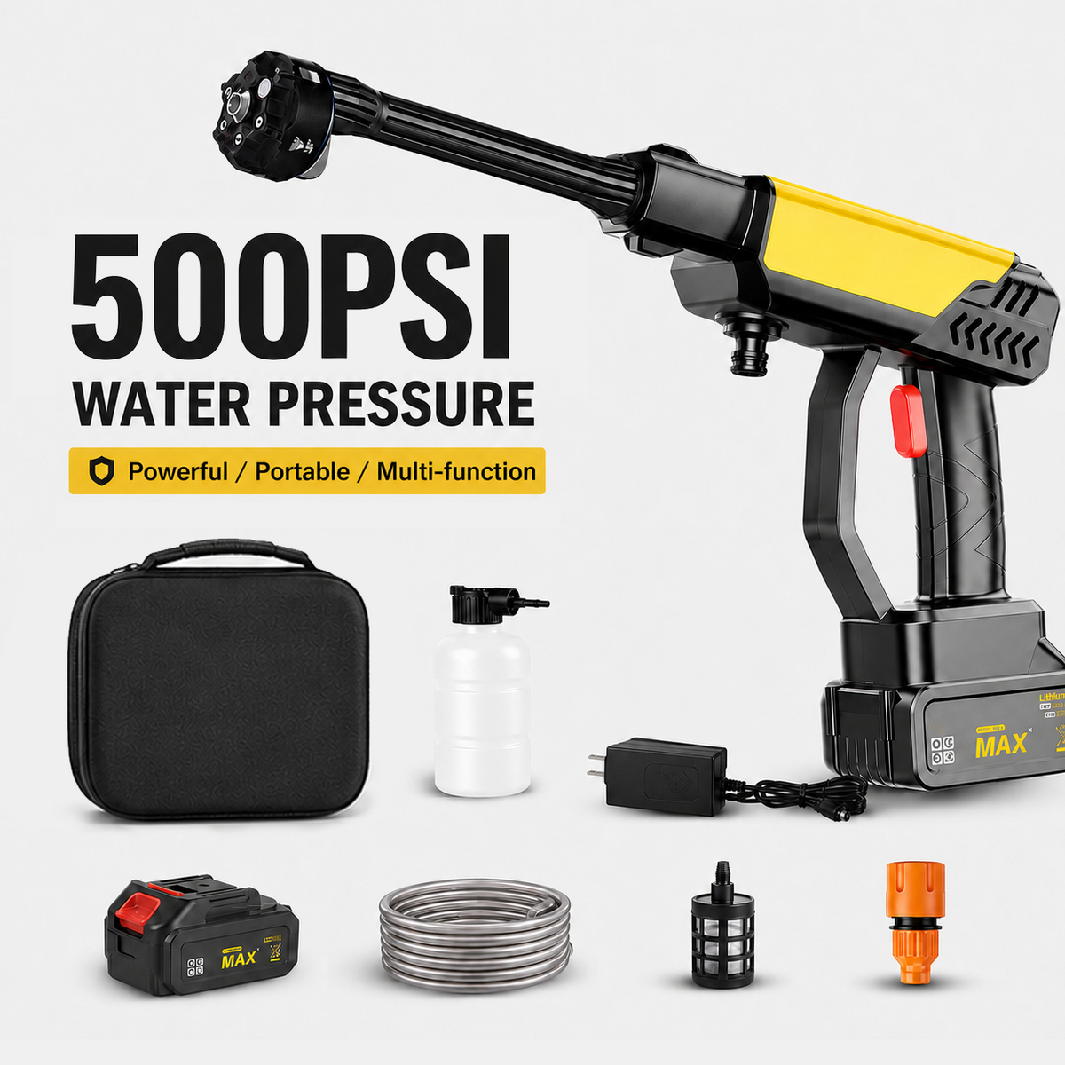 Cordless Portable Pressure Washer for Car Home & Garden