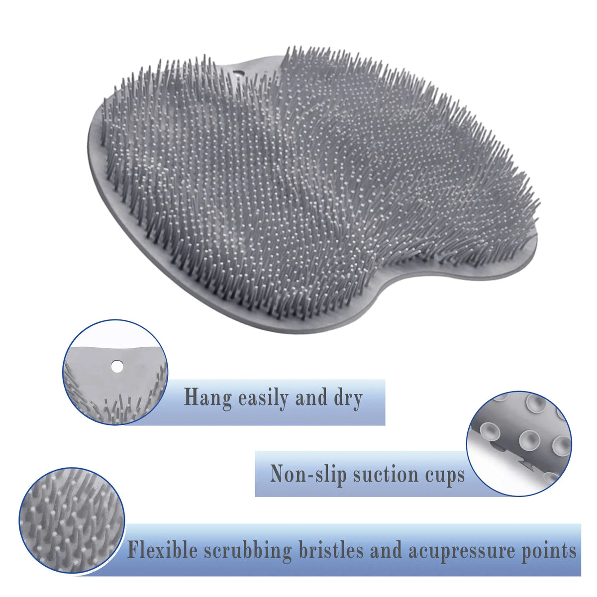 BOGO Silicone Foot & Back Scrubber Mat