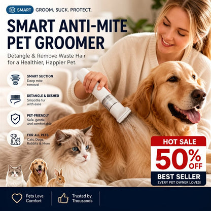 Electric Pet Grooming Comb for Dogs & Cats – Flea, Mite & Fur Care