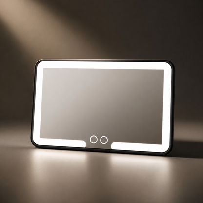 Rechargeable LED Car Sun Visor Makeup Mirror with Dimmable Touchscreen