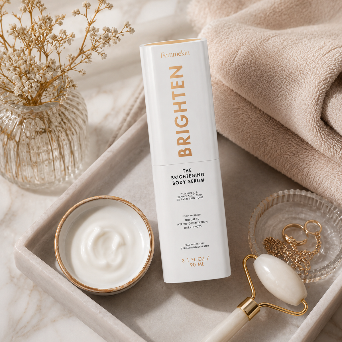 Brightening Body Serum Stick with Vitamin C for Radiant Smooth Even Looking Skin