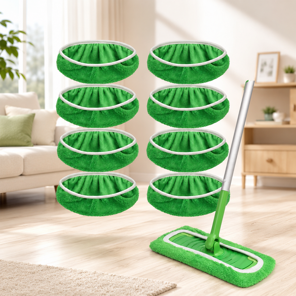 8PCS Reusable Microfiber Mop Replacement Pads
