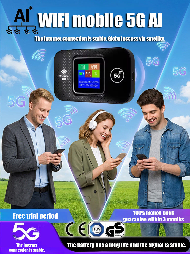 Lifetime Free Unlimited High-Speed Wi-Fi-5G High-Speed Portable WiFi
