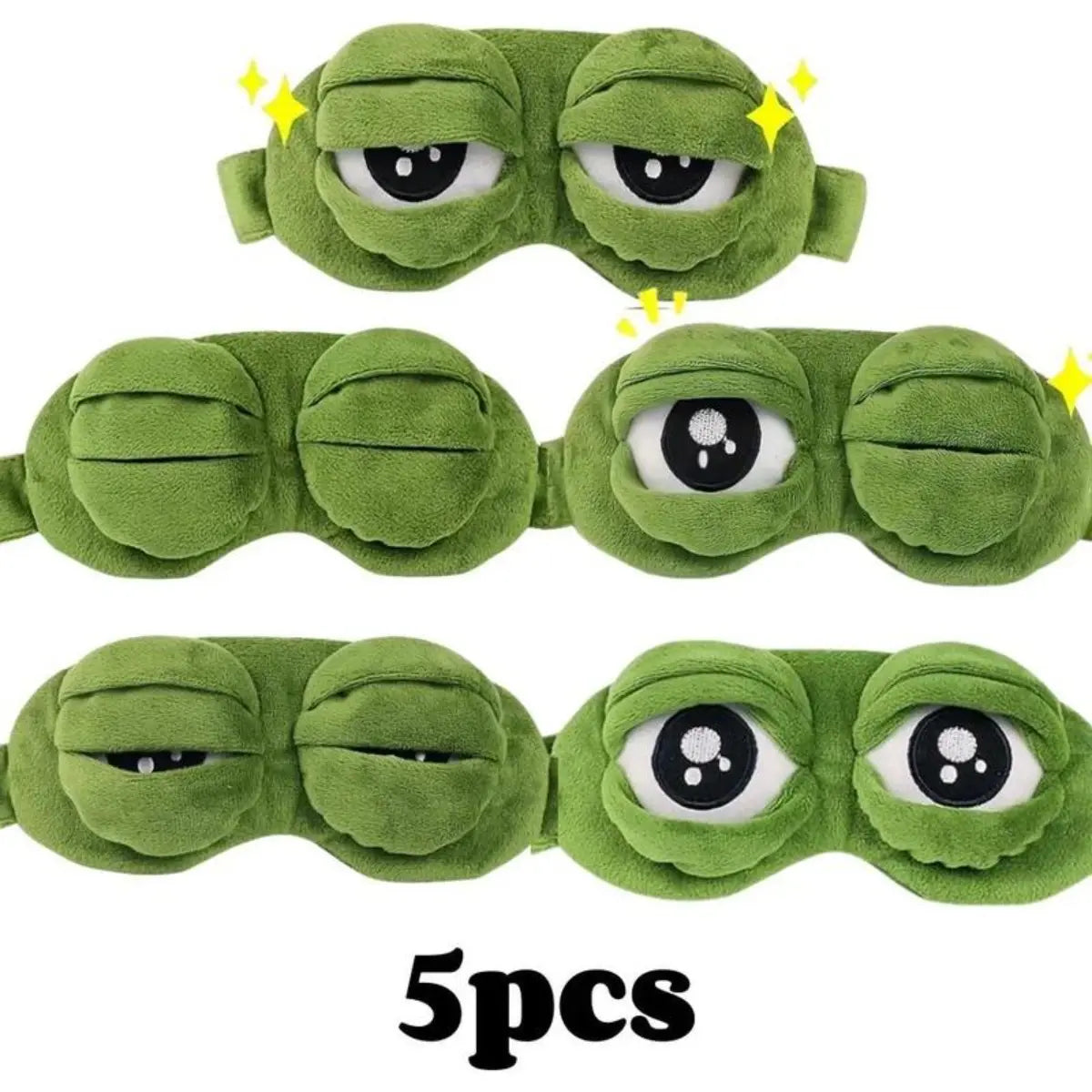 Cute 3D Frog Sleep Mask for Travel and Naps