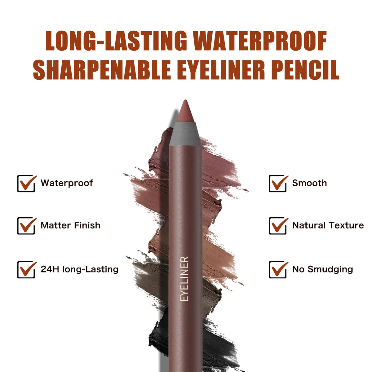 24H Waterproof Smudge-Proof Eyeliner Pencil