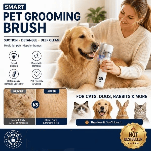 Electric Pet Grooming Comb for Dogs & Cats – Flea, Mite & Fur Care