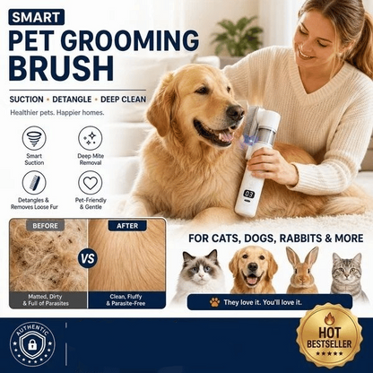 Electric Pet Grooming Comb for Dogs & Cats – Flea, Mite & Fur Care