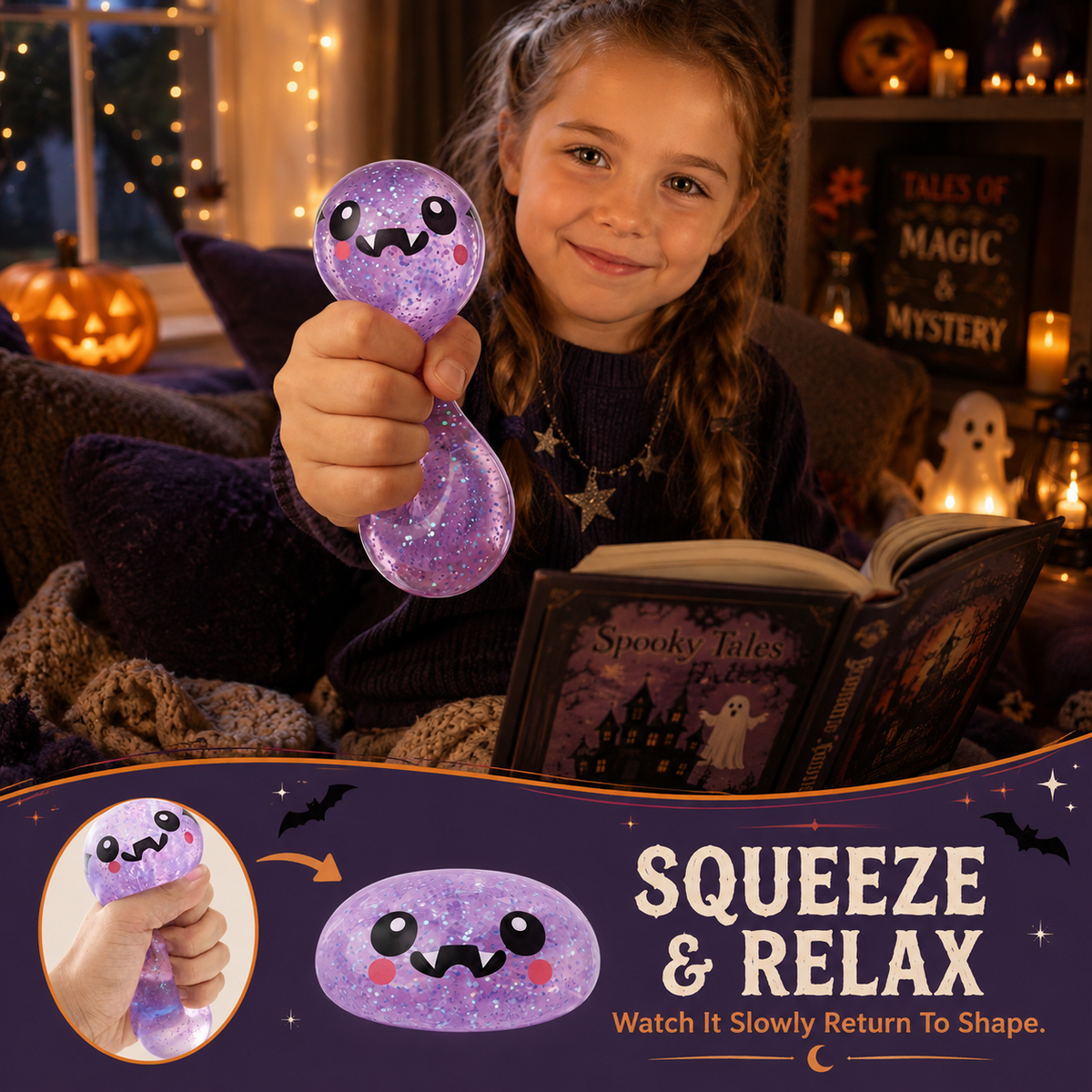 🎃👻Halloween Dumpling Stress Relief Toys with Steamer Storage Boxes