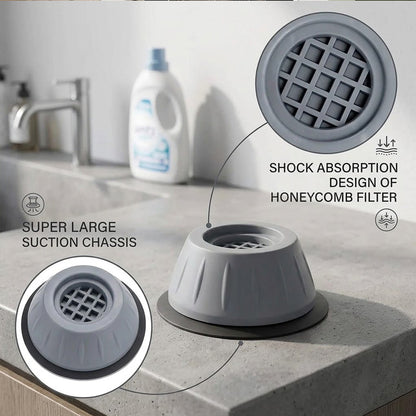 4 Piece Shock Absorbing Pads for Washing Machine Dryer and Refrigerator