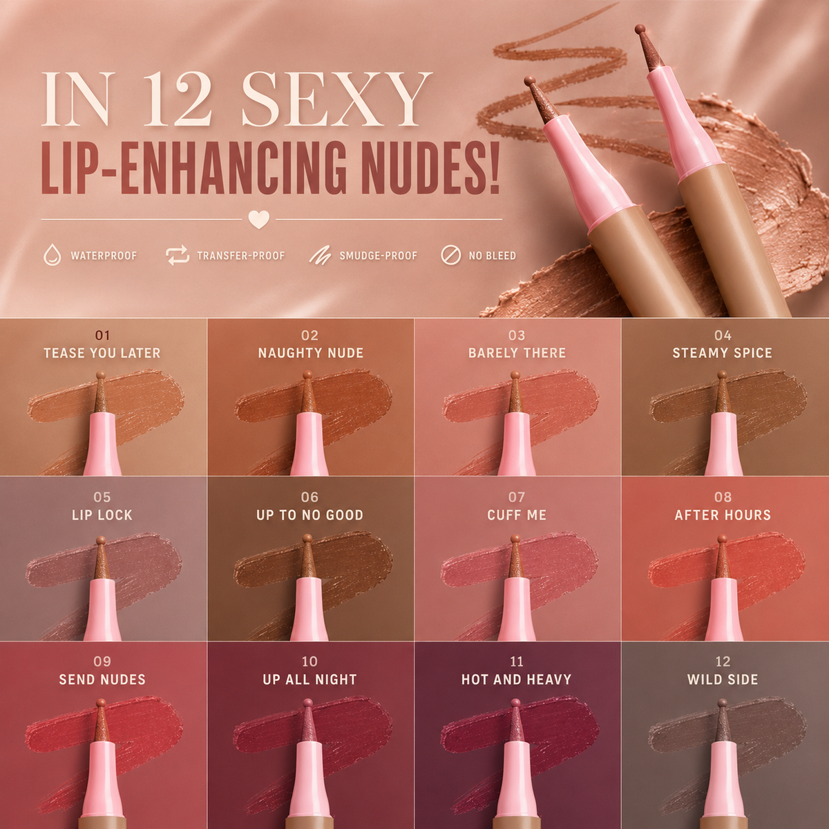 Waterproof Transfer Resistant Lip Liner Stain